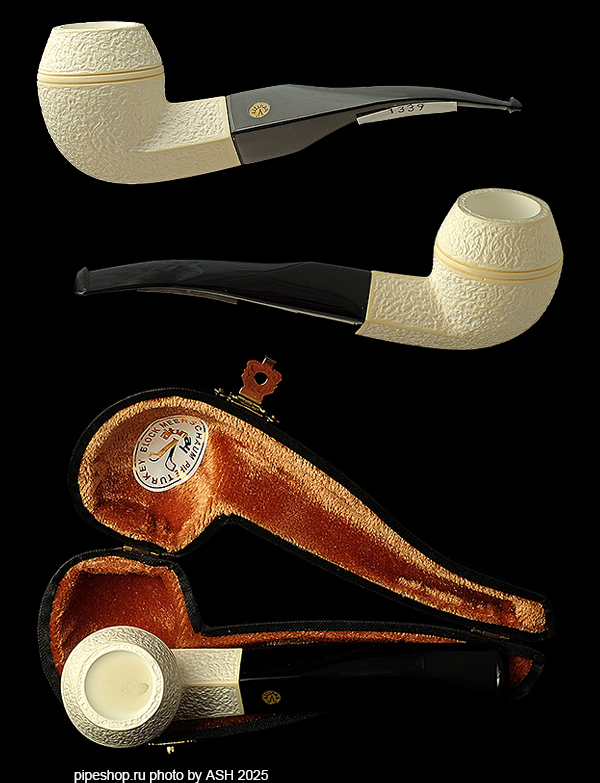   ALTINAY MEERSCHAUM RUSTIC BENT BULLDOG