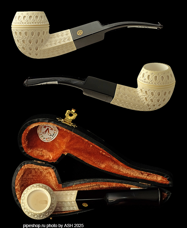   ALTINAY MEERSCHAUM CARVED BENT BULLDOG