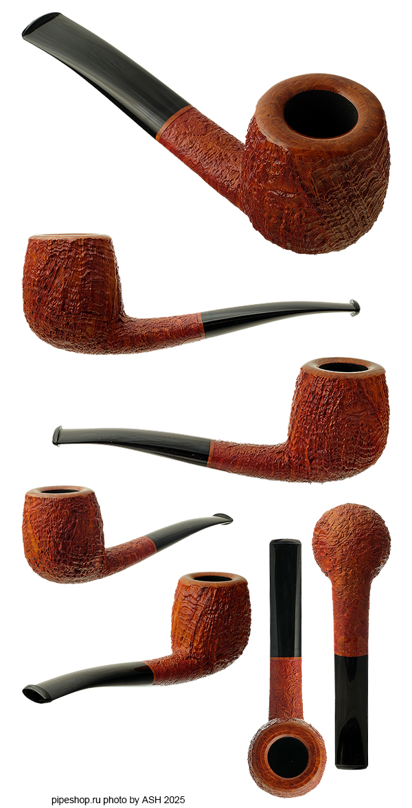   PS Studio TAN SANDBLAST OVAL SHANK BENT BILLIARD