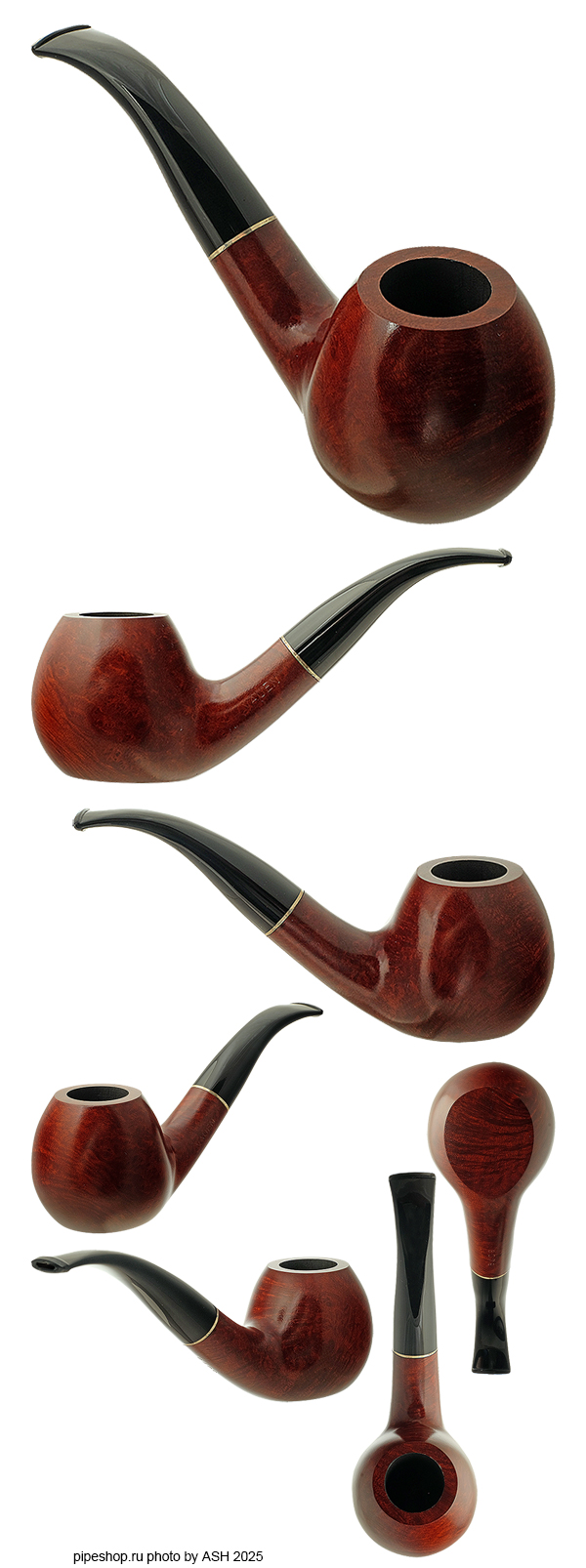   VAUEN SIR 3079 SMOOTH BENT APPLE SITTER WITH SILVER,  9 