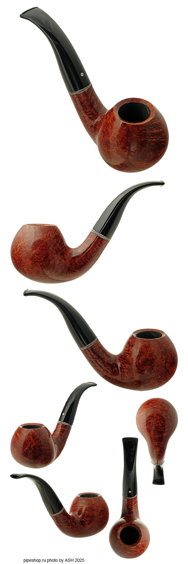   VAUEN SIR 78 SMOOTH BENT APPLE WITH SILVER,  9 