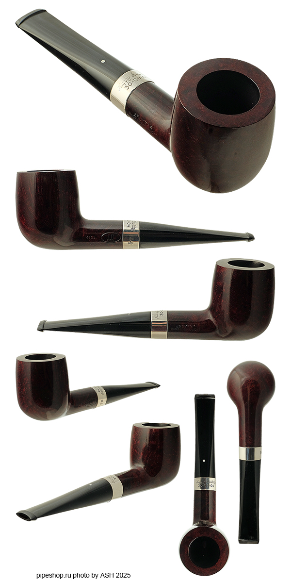   DUNHILL BRUYERE 4103 "HAPPY BIRTHDAY 30-09-04" BILLIARD WITH SILVER (2001) ESTATE NEW UNSMOKED