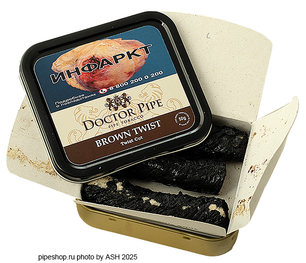   DOCTOR PIPE BROWN TWIST,  50 .