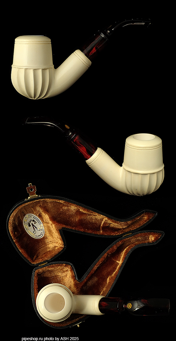   ALTINAY MEERSCHAUM CARVED BENT BILLIARD,  9 