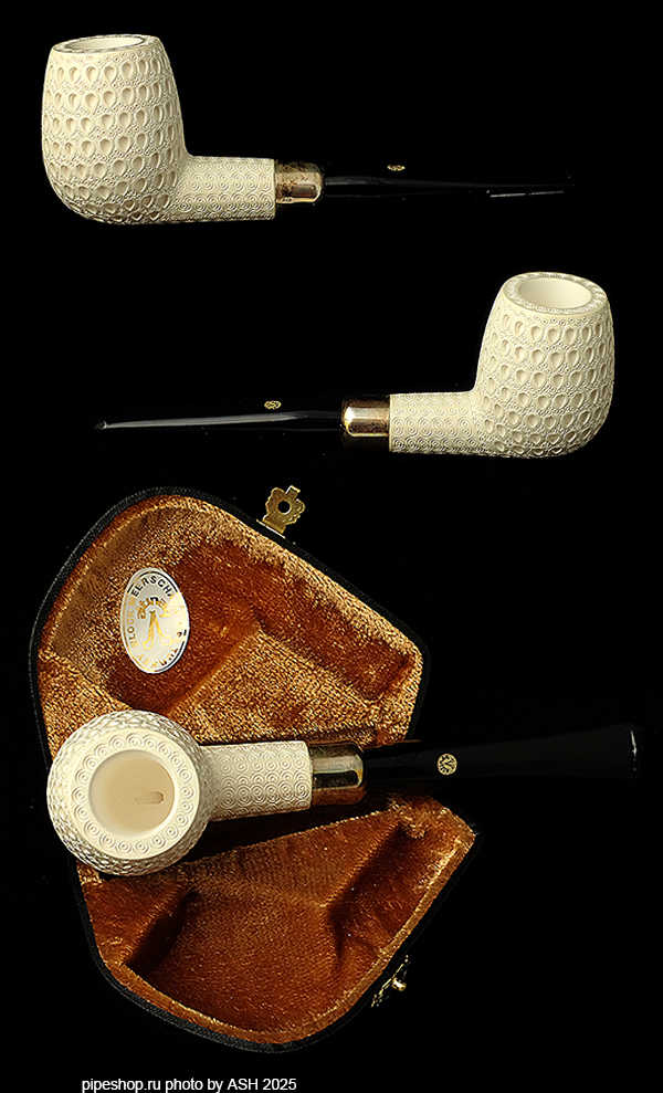   ALTINAY MEERSCHAUM SILVER SPIGOT CARVED BILLIARD