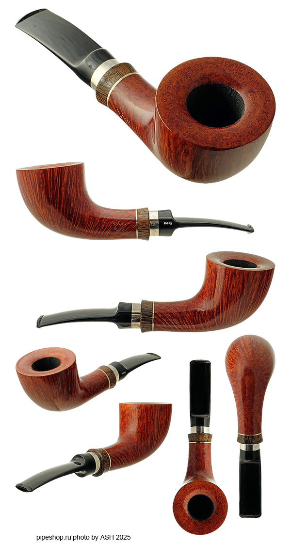 ����������� ������ BARI WIKING SMOOTH HORN WITH SILVER AND PALMWOOD ESTATE NEW UNSMOKED, ������ 9 ��