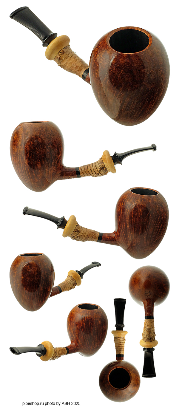 ����������� ������ KOVALEV DOCTOR`S PIPES SMOOTH BAMBOO BENT ACORN Grade DOUBLE FLASH 1631