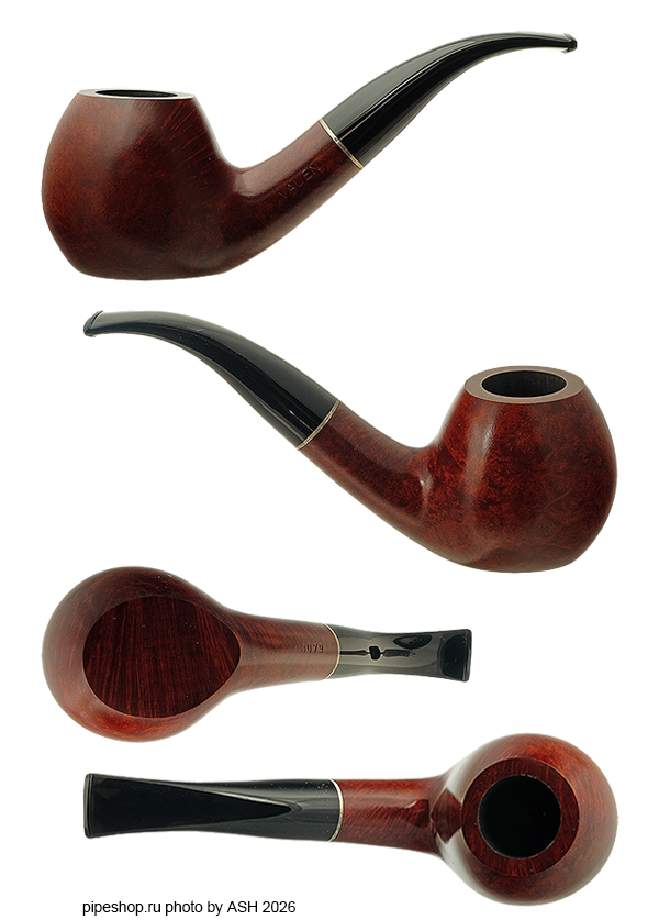 ����������� ������ VAUEN SIR 3079 SMOOTH BENT APPLE SITTER WITH SILVER, ������ 9 ��